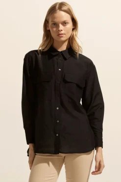 zoe kratzmann Abroad Top-Black|Women Tops
