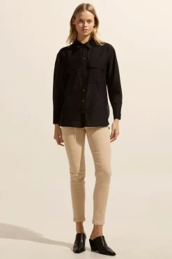 zoe kratzmann Abroad Top-Black|Women Tops