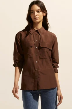 zoe kratzmann Abroad Top-Chocolate|Women Tops