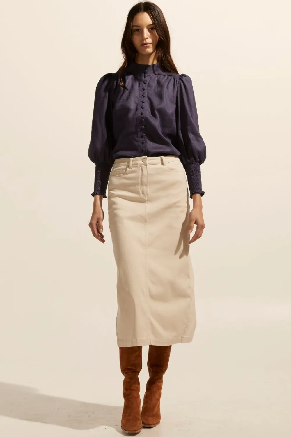 zoe kratzmann Accord Skirt-Stone|Women Bottoms
