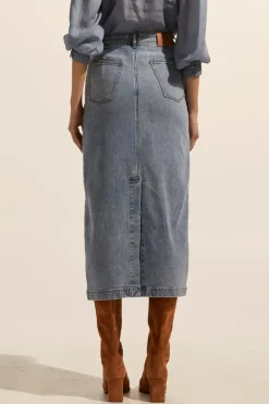 zoe kratzmann Accord Skirt-Washed Denim|Women Bottoms