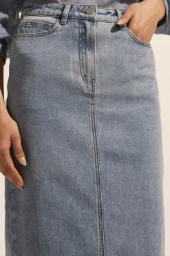 zoe kratzmann Accord Skirt-Washed Denim|Women Bottoms