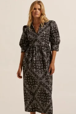 zoe kratzmann Adapt Dress-Black Bandana|Women Dresses