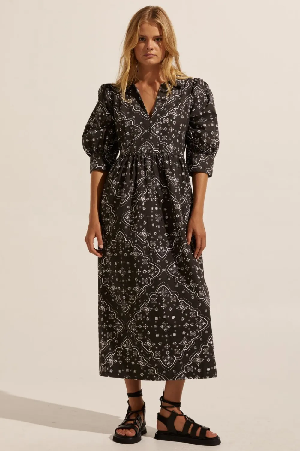 zoe kratzmann Adapt Dress-Black Bandana|Women Dresses