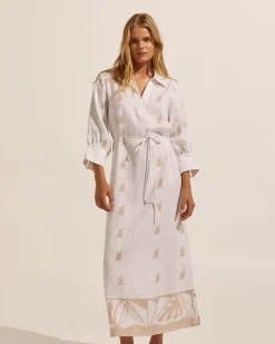 zoe kratzmann Adrift Dress-Frond Stone|Women Dresses