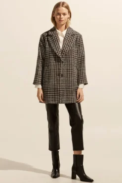 zoe kratzmann Alight Coat-Check Boucle|Women Coats