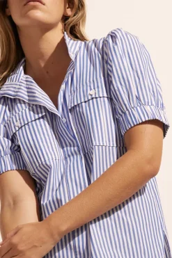 zoe kratzmann Allot Top-Cobalt Stripe|Women Tops