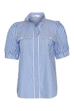 zoe kratzmann Allot Top-Cobalt Stripe|Women Tops