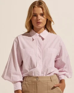 zoe kratzmann Ardent Top-Strawberry Stripe|Women Tops