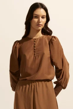 zoe kratzmann Beam Top-Caramel|Women Tops