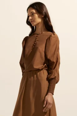zoe kratzmann Beam Top-Caramel|Women Tops