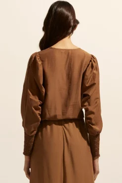 zoe kratzmann Beam Top-Caramel|Women Tops