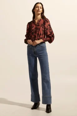 zoe kratzmann Beam Top-Clay Floral|Women Tops
