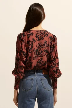 zoe kratzmann Beam Top-Clay Floral|Women Tops