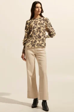 zoe kratzmann Beam Top-Ochre Floral|Women Tops