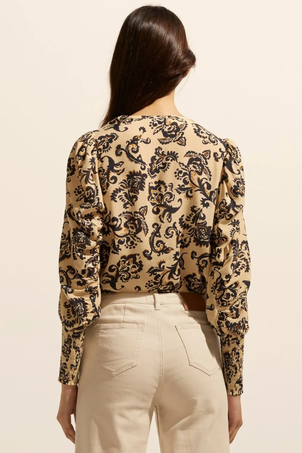 zoe kratzmann Beam Top-Ochre Floral|Women Tops