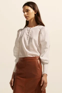 zoe kratzmann Beam Top-Porcelain|Women Tops