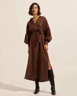 zoe kratzmann Beeline Dress-Chocolate Check|Women Dresses