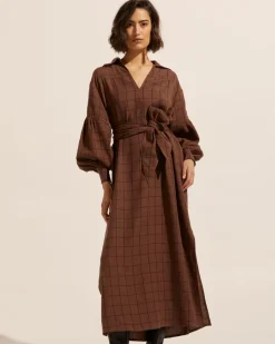 zoe kratzmann Beeline Dress-Chocolate Check|Women Dresses