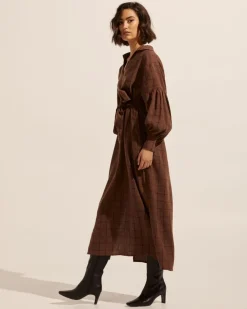 zoe kratzmann Beeline Dress-Chocolate Check|Women Dresses