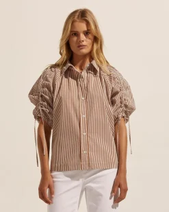 zoe kratzmann Bond Top-Cafe Stripe|Women Tops