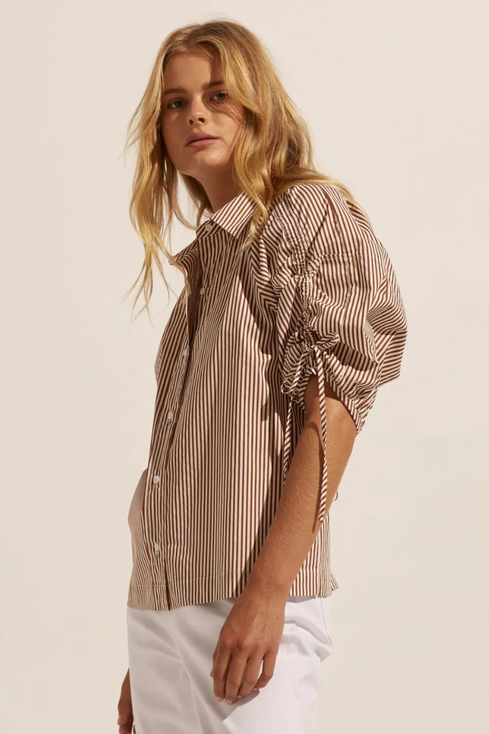 zoe kratzmann Bond Top-Cafe Stripe|Women Tops