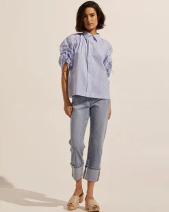 zoe kratzmann Bond Top-Ocean Stripe|Women Tops