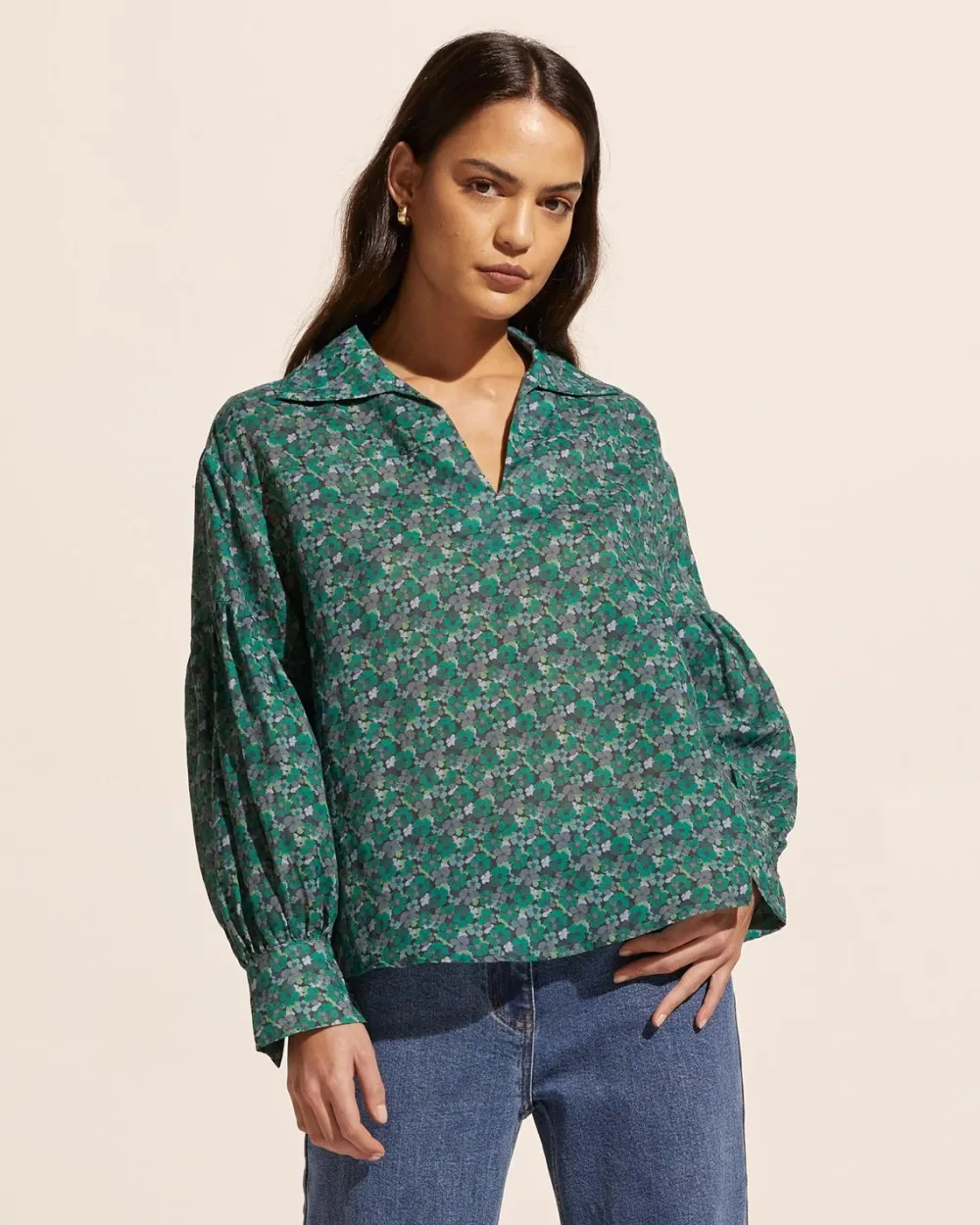 zoe kratzmann Bounty Top-Juniper Floral|Women Tops