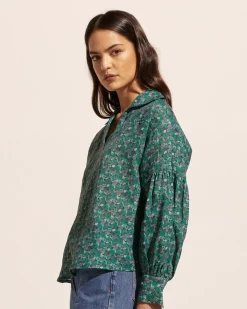 zoe kratzmann Bounty Top-Juniper Floral|Women Tops