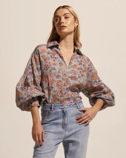 zoe kratzmann Bounty Top-Sardine Paisley|Women Tops