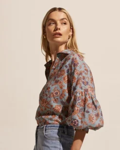 zoe kratzmann Bounty Top-Sardine Paisley|Women Tops