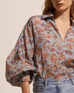 zoe kratzmann Bounty Top-Sardine Paisley|Women Tops
