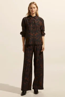 zoe kratzmann Breeze Pant-Choc Frond|Women Bottoms