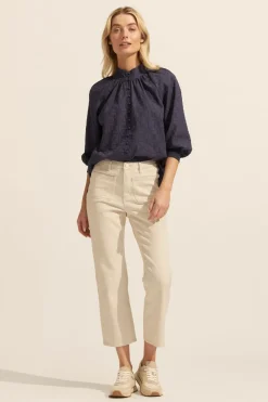 zoe kratzmann Carousel Top-Indigo|Women Tops