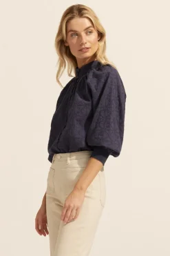 zoe kratzmann Carousel Top-Indigo|Women Tops