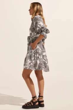 zoe kratzmann Cater Dress-Black Paisley|Women Dresses