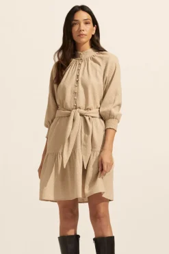 zoe kratzmann Cater Dress-Mushroom|Women Dresses