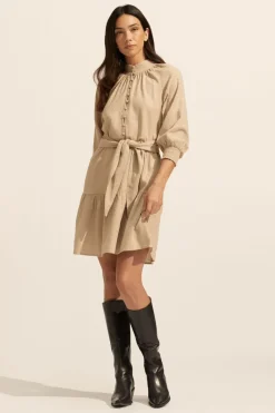 zoe kratzmann Cater Dress-Mushroom|Women Dresses