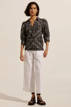 zoe kratzmann Clarity Top-Black Bandana|Women Tops