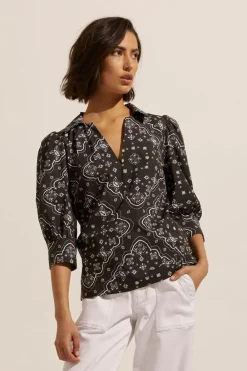 zoe kratzmann Clarity Top-Black Bandana|Women Tops