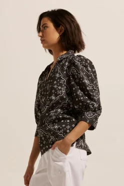 zoe kratzmann Clarity Top-Black Bandana|Women Tops