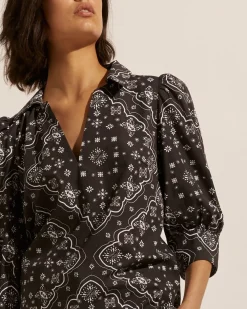 zoe kratzmann Clarity Top-Black Bandana|Women Tops