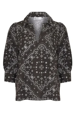zoe kratzmann Clarity Top-Black Bandana|Women Tops