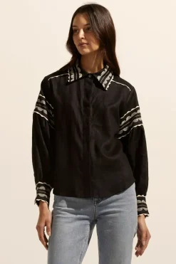 zoe kratzmann Coax Top-Black|Women Tops
