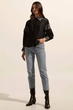 zoe kratzmann Coax Top-Black|Women Tops