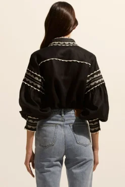 zoe kratzmann Coax Top-Black|Women Tops