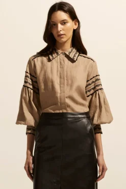zoe kratzmann Coax Top-Stone|Women Tops