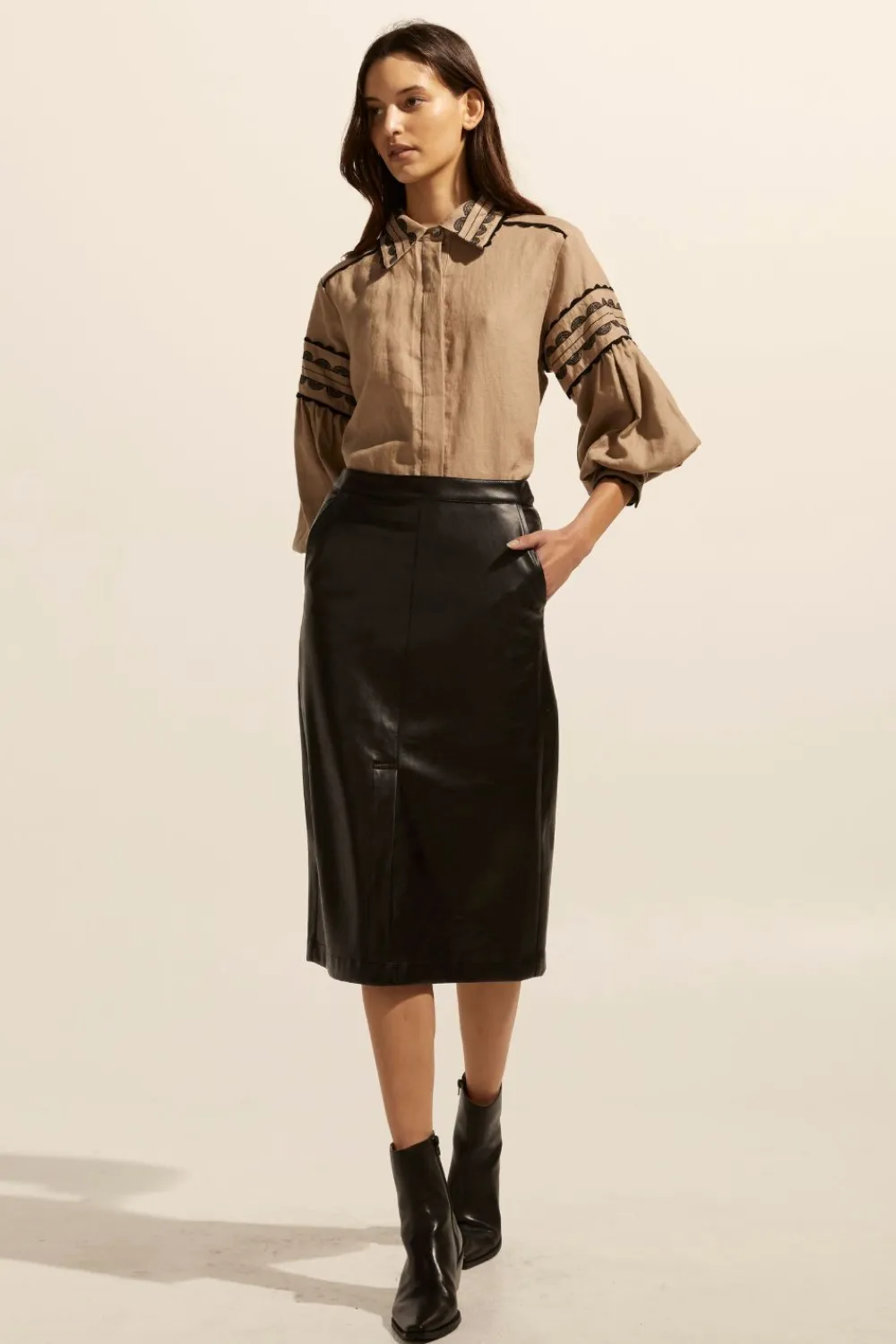 zoe kratzmann Coax Top-Stone|Women Tops