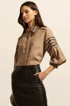 zoe kratzmann Coax Top-Stone|Women Tops