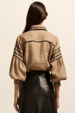 zoe kratzmann Coax Top-Stone|Women Tops